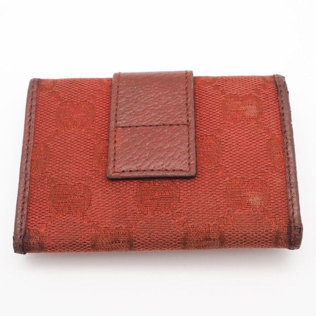 希少》GUCCI キーケース レッド 5連 レザー オールド シマ GG