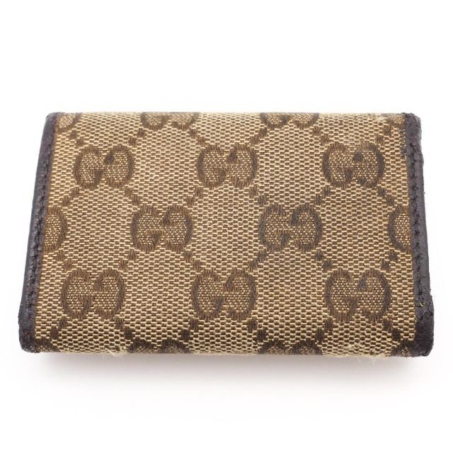 一点物》GUCCI キーケース ブラウン 6連 レザー オールド シマ GG 一点物》GUCCI キーケース ブラウン 6連 レザー オールド シマ GG