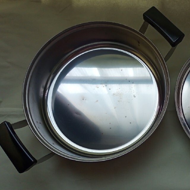 ステンレス両手鍋 インテリア/住まい/日用品のキッチン/食器(鍋/フライパン)の商品写真