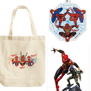 マーベル(MARVEL)の★新品未開封★ スパイダーマン happyくじ トートバッグ ステッカー(アメコミ)