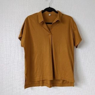 ユニクロ(UNIQLO)のユニクロ オーバーサイズスキッパーポロシャツ（マスタード）(ポロシャツ)