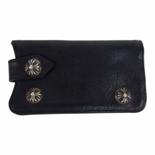 クロムハーツ(Chrome Hearts)のCHROME HEARTS クロムハーツ（原本無） キーケース クロスボール ボタン レザー キーケース ブラック系【中古】(キーケース)