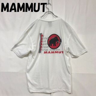 Mammut - 【人気】マムート 半袖Tシャツ バックプリント ロゴマーク ホワイト サイズL