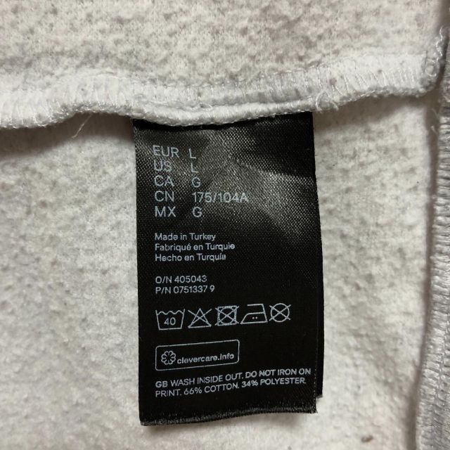 d19 US古着 H＆M スウェット 英字ロゴ フレンズ 杢グレー XL相当 メンズのトップス(スウェット)の商品写真