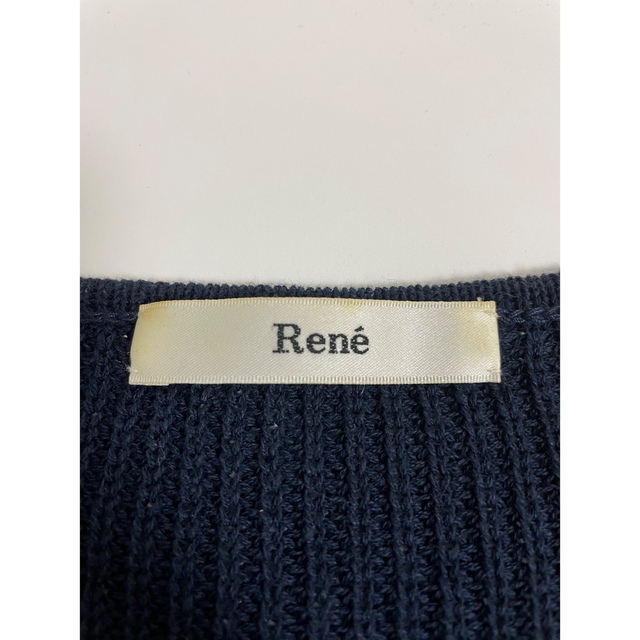 René(ルネ)のルネ ネイビー　ニットカーディガン  34 レディースのトップス(カーディガン)の商品写真