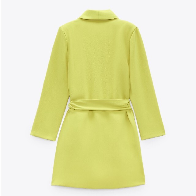 ZARA - ZARA ショート ラップワンピース Mサイズ ライムの通販 ZARA - ZARA ショート ラップワンピース Mサイズ ライムの通販