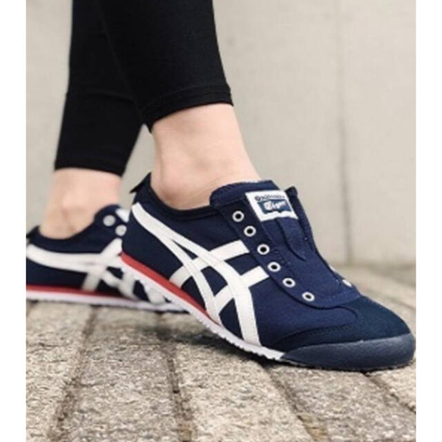 Onitsuka Tiger(オニツカタイガー)の新品オニツカタイガー　(U)MEXICO 66 SLIP-ON ネイビー　23 レディースの靴/シューズ(スリッポン/モカシン)の商品写真