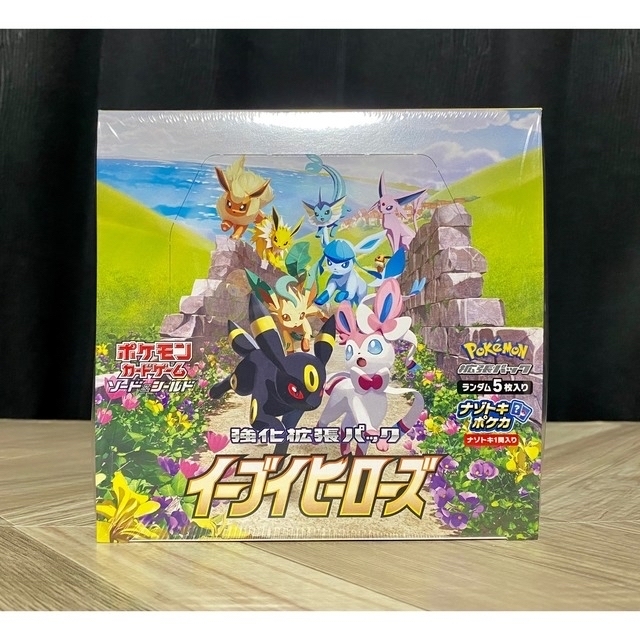 ポケモン(ポケモン)のポケモンカード イーブイヒーローズ【新品未開封品】1BOX シュリンク付き エンタメ/ホビーのトレーディングカード(Box/デッキ/パック)の商品写真