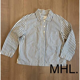 最終値下げ　新品タグ付　マーガレットハウエル　ストライプシャツ　MHL