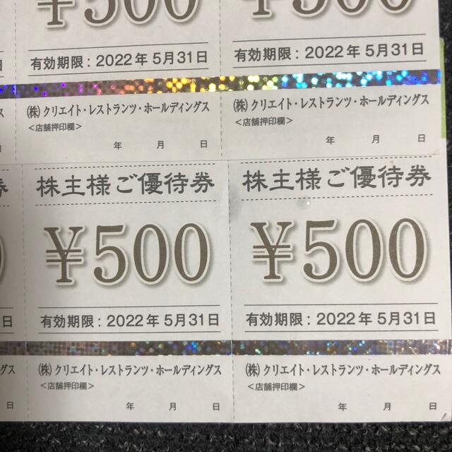 チケットクリエイトレストランツ株主優待　11,000円分