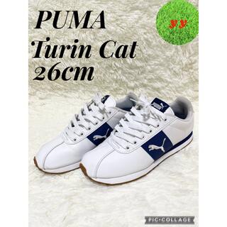 プーマ(PUMA)のPUMA(プーマ) Turin Cat(チューリンキャット)白　紺　26cm(スニーカー)