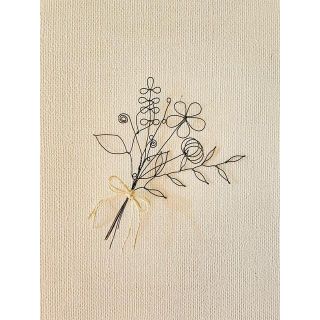 花束のワイヤーアート♡︎ハンドメイド(インテリア雑貨)