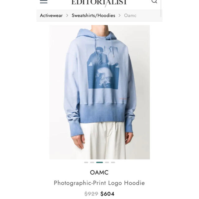 OAMC - OAMC photographic-print hoodie パーカーの通販 by 's shop