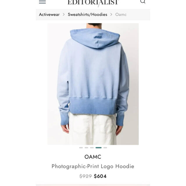 OAMC - OAMC photographic-print hoodie パーカーの通販 by 's shop 