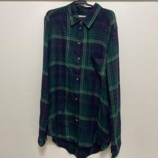 アメリカンイーグル(American Eagle)のAmerican Eagle 緑　チェックシャツ(シャツ/ブラウス(長袖/七分))