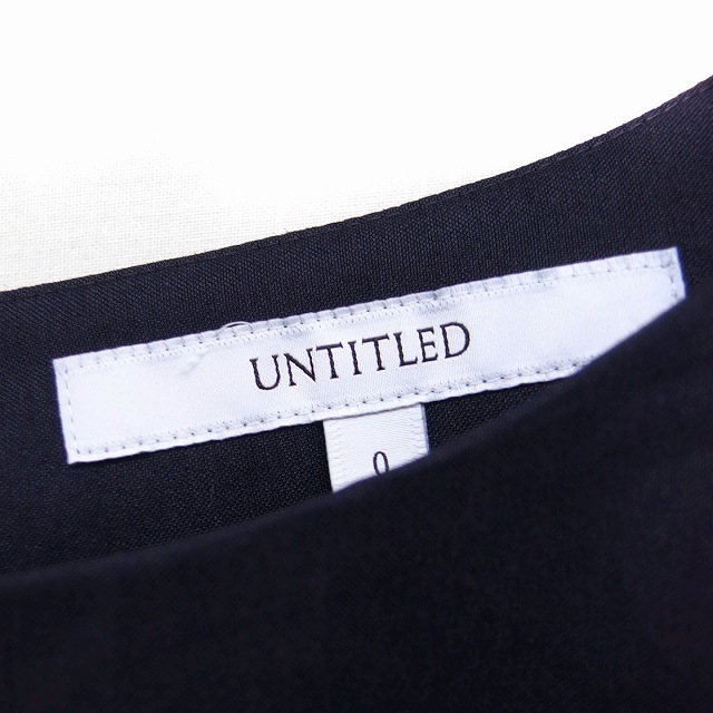 UNTITLED(アンタイトル)のアンタイトル UNTITLED ブラウス シャツ ノースリーブ 丸首 ギャザー レディースのトップス(シャツ/ブラウス(半袖/袖なし))の商品写真
