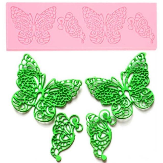 4 シリコンモールド シリコンシート 蝶々 ハンドメイドの素材/材料(各種パーツ)の商品写真