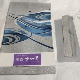 未使用　着物　袋帯　藍染苑　本藍染(帯)