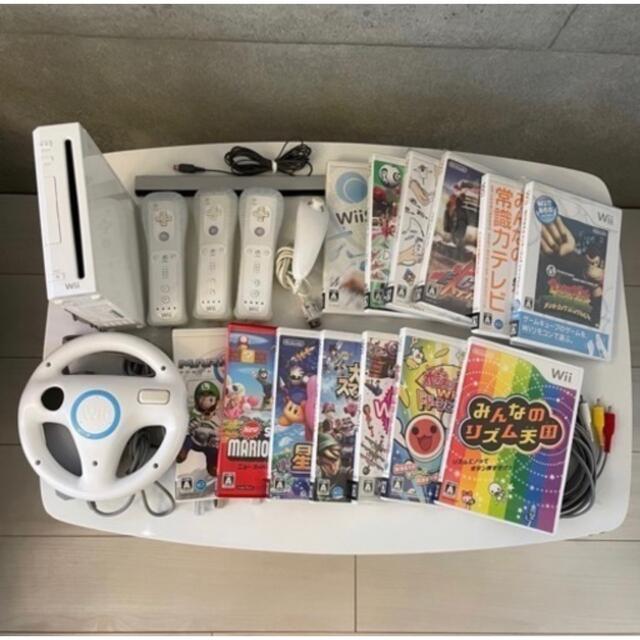 Wii 本体.コントローラー4本/ソフトまとめ12本セット