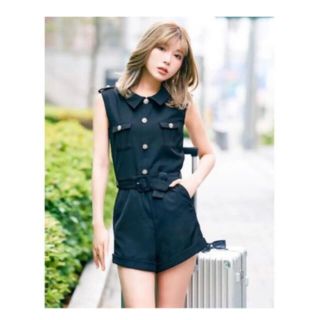 再入荷 eimy istoire エイミー シャイニーショルダーキャミロンパース