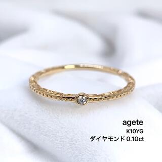 agete - agete アガット オパールダイヤリングの通販｜ラクマ