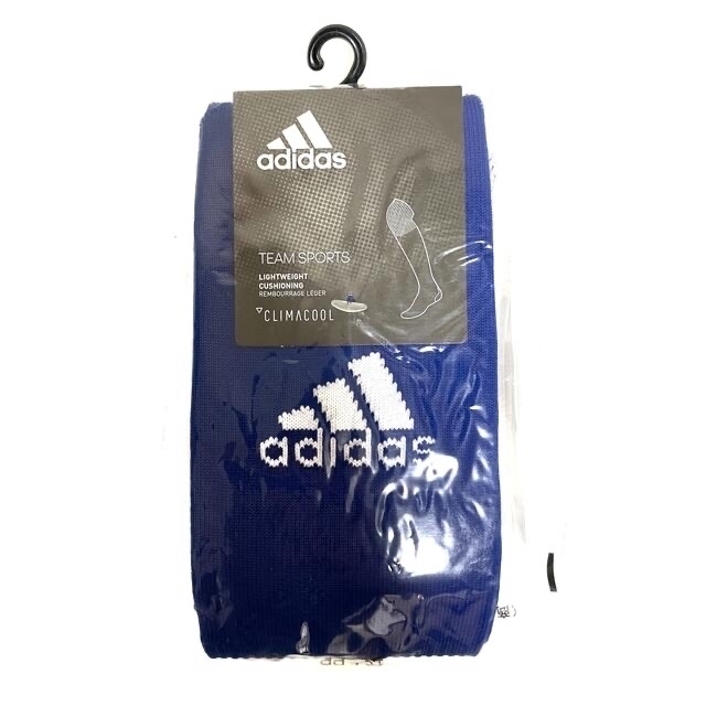 adidas(アディダス)の【新品】アディダス♡サッカーソックス16-18cm青 キッズ/ベビー/マタニティのこども用ファッション小物(靴下/タイツ)の商品写真