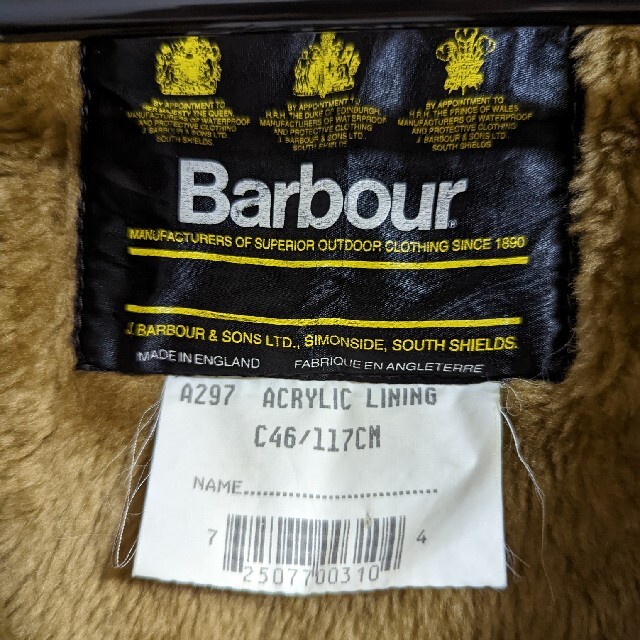 Barbour バブアー ライナーファーベスト 46
