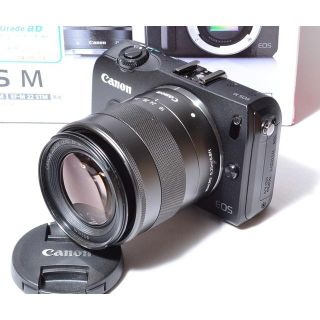 キヤノン(Canon)の★Wi-Fi転送&手振れ補正★EOS M レンズキット★保証付き(ミラーレス一眼)