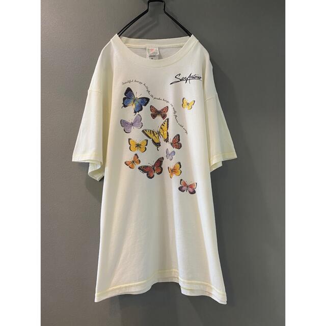 古着 ビンテージ 90s USA バタフライ 蝶々 Tシャツ ビック 希少 美品 メンズのトップス(Tシャツ/カットソー(半袖/袖なし))の商品写真