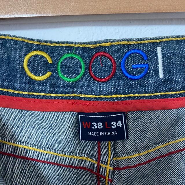 COOGI(クージー)のクージー COOGI バック 刺繡ロゴ デニム 極太 ストリート　古着 メンズのパンツ(デニム/ジーンズ)の商品写真