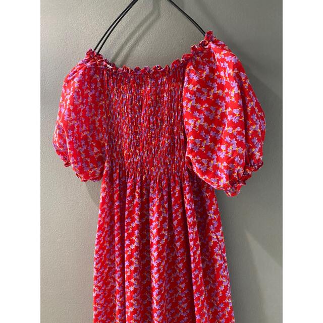 ビンテージ 70s ハンドメイド flower花 ワンピース ロングドレス 希少