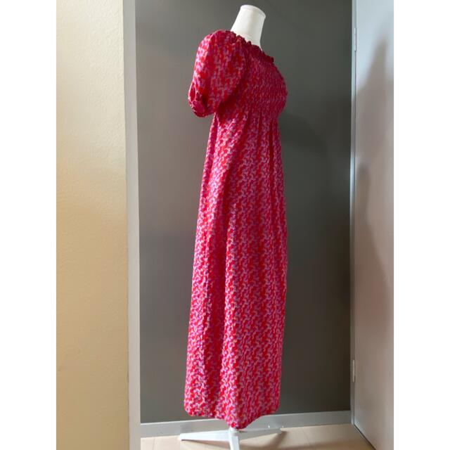 ビンテージ 70s ハンドメイド flower花 ワンピース ロングドレス 希少