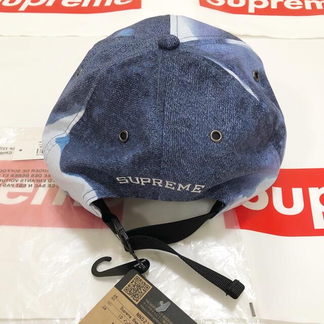 tnf bleached denim print 6panel 2