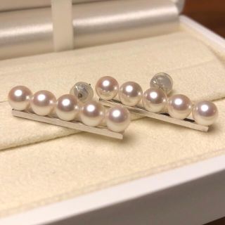 タサキ(TASAKI)の美品 TASAKI タサキ balanceバランス ホワイトゴールドWG ピアス(ピアス)