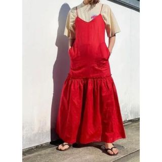 ホリデイ(holiday)のHOLIDAY COTTON LINEN SLIP DRESS(ロングワンピース/マキシワンピース)