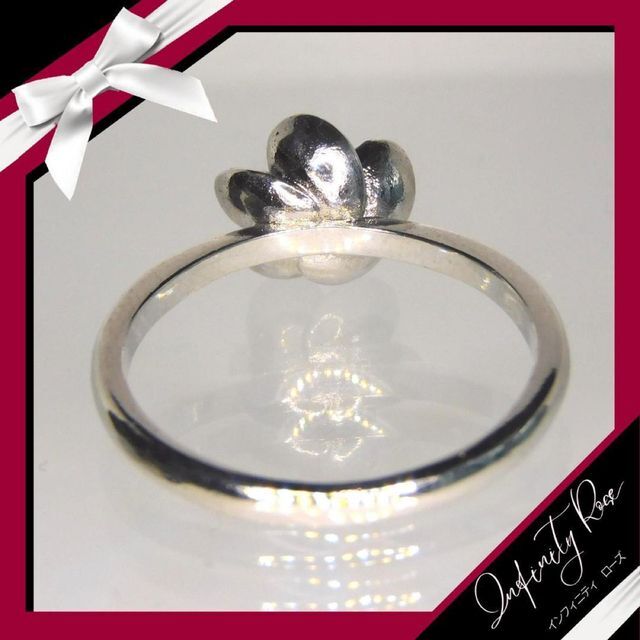 （1049）15号　黒バラ大人デザイン薔薇一粒スワロフスキーリング　指輪 レディースのアクセサリー(リング(指輪))の商品写真