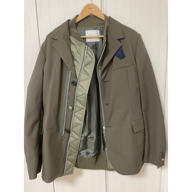 sacai(サカイ)の【新品未使用】sacai suiting × ma-1 jacket サイズ3 メンズのジャケット/アウター(テーラードジャケット)の商品写真