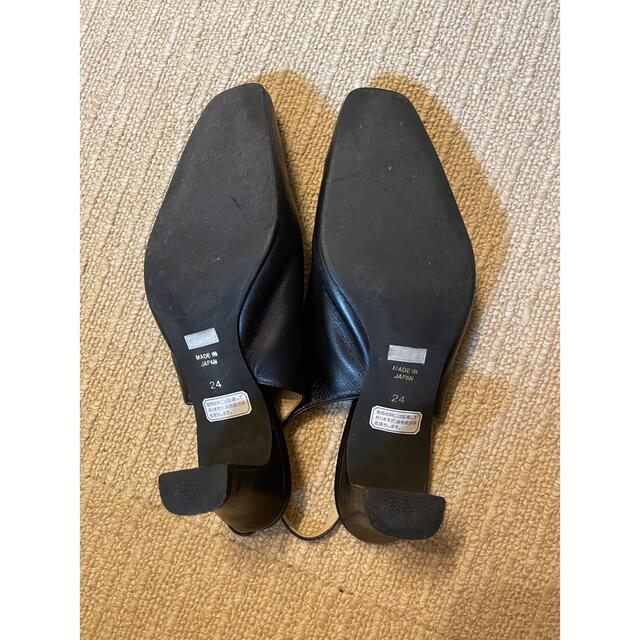 REGAL(リーガル)のリーガル パンプス 黒 ストラップあり 24cm レディースの靴/シューズ(ハイヒール/パンプス)の商品写真