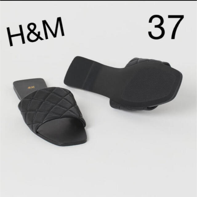 H&M(エイチアンドエム)の【新品】H&M💗キルティングサンダル　フラットサンダル レディースの靴/シューズ(サンダル)の商品写真