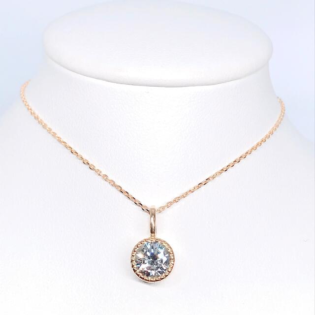 1.02ct 一粒 ダイヤモンドネックレス K18 大粒 ダイヤ 1ctアップ レディースのアクセサリー(ネックレス)の商品写真