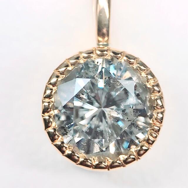 1.02ct 一粒 ダイヤモンドネックレス K18 大粒 ダイヤ 1ctアップ レディースのアクセサリー(ネックレス)の商品写真