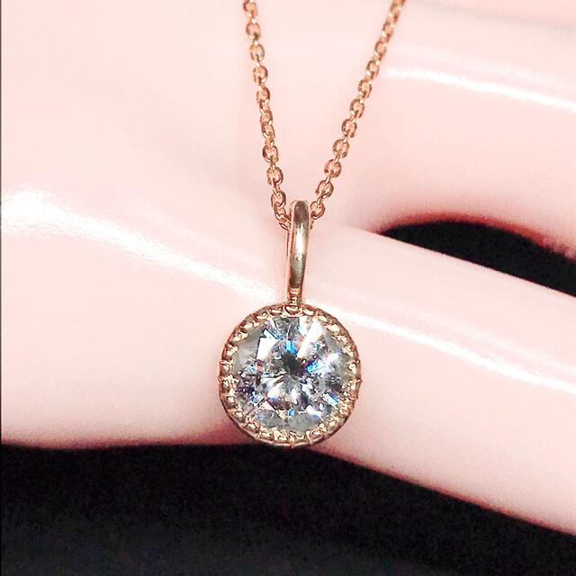 1.02ct 一粒 ダイヤモンドネックレス K18 大粒 ダイヤ 1ctアップ レディースのアクセサリー(ネックレス)の商品写真