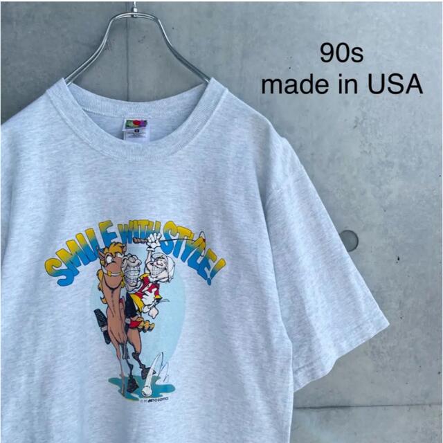 90年代 USA製 FRUIT OF THE LOOM キャラ 馬 Tシャツ