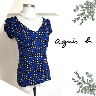 アニエスベー(agnes b.)のagnes b.アニエスベーのフレンチスリーブトップス（サイズ1）(カットソー(半袖/袖なし))