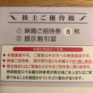 東京テアトル　株主優待券８枚＆提示割引証(その他)