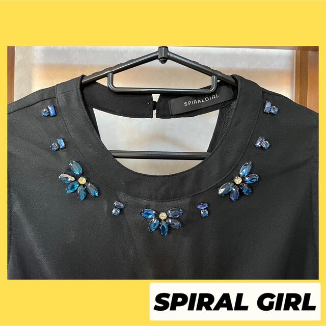 SPIRAL GIRL(スパイラルガール)の【SPIRAL GIRL】トップス《ブラック》 レディースのトップス(カットソー(半袖/袖なし))の商品写真