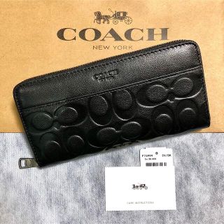 COACH - COACH メンズ シグネチャー エンボスドレザー アコーディオン