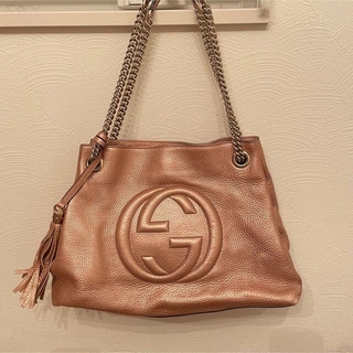 グッチ(Gucci)のGUCCI SOHO チェーンバック ピンク(ショルダーバッグ)