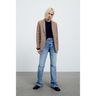 ザラ(ZARA)のZARA チェック柄ジャケット(完売品) XSサイズ(テーラードジャケット)