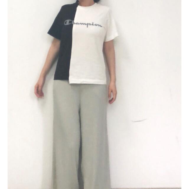 FRAY I.D(フレイアイディー)の【FRAY I.D×Champion】切り替えロゴＴシャツ レディースのトップス(Tシャツ(半袖/袖なし))の商品写真